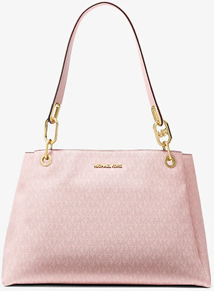 Trisha Large Logo Shoulder Bag