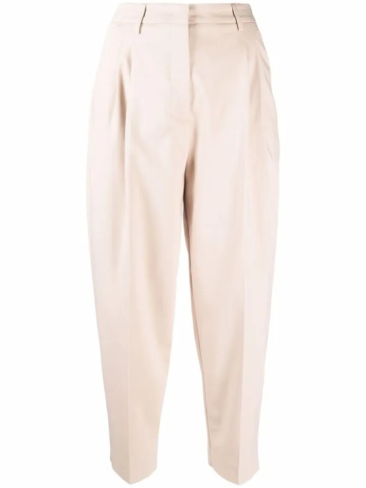 High-Waisted Cropped Trousers