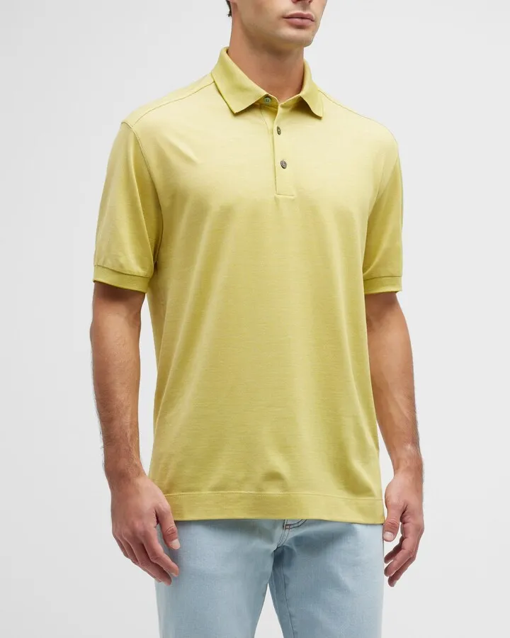 Men's Cotton-Silk Polo Shirt