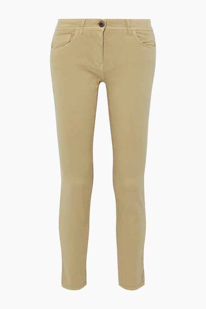 Cropped low-rise skinny jeans