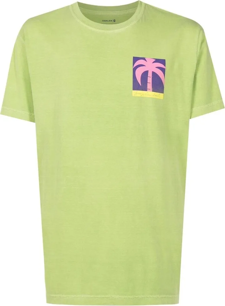 chest palm-tree print T-shirt
