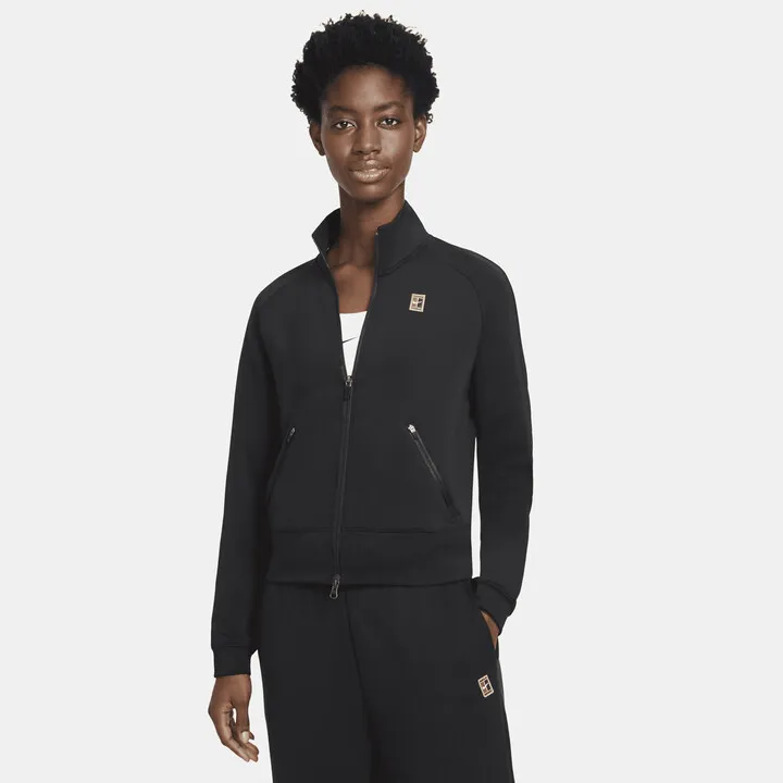 Nike Women's Court Full-Zip Tennis Jacket in Black