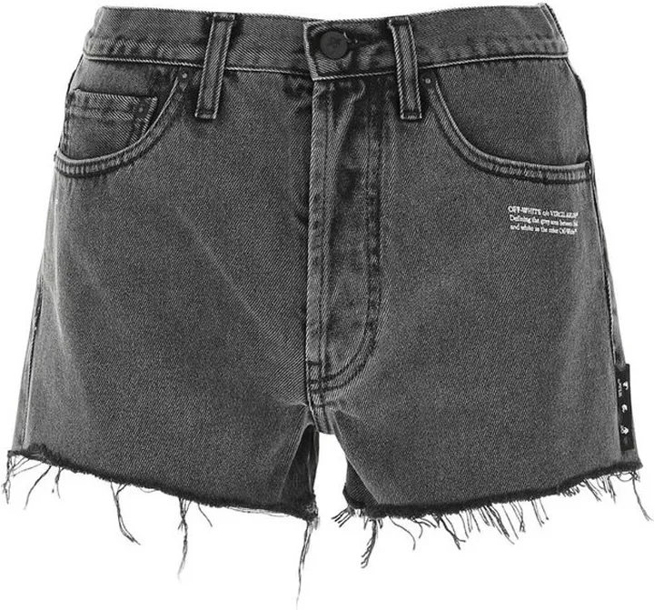 Off-White Frayed Denim Shorts
