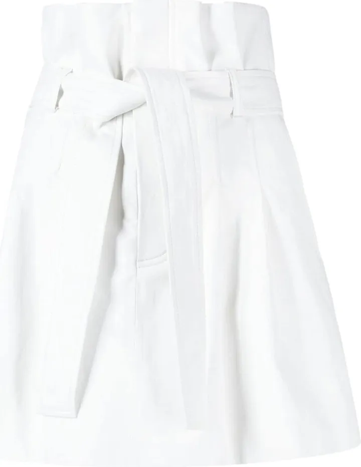 Belted Flared Shorts