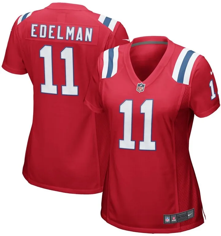 Women's Julian Edelman Red New England Patriots Alternate Game Jersey