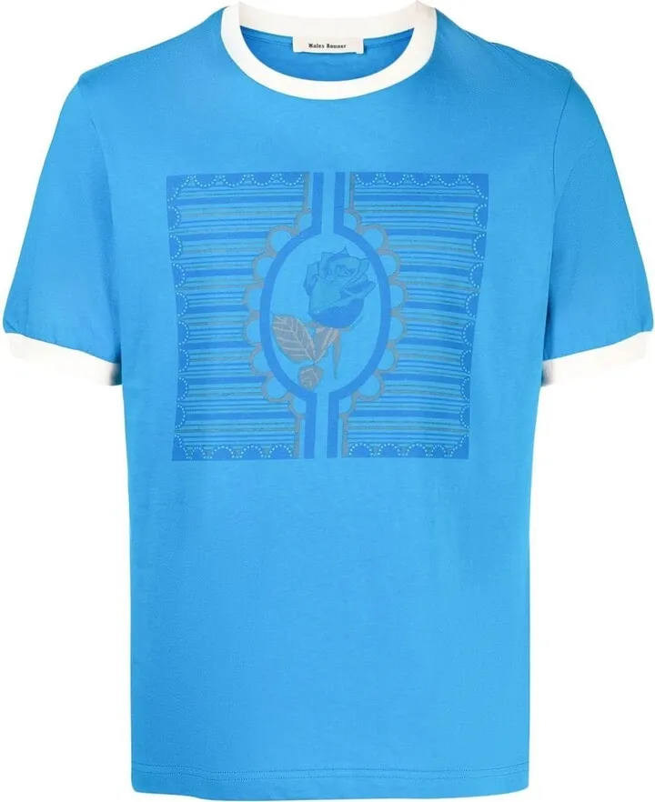Essence-print cotton T-shirt