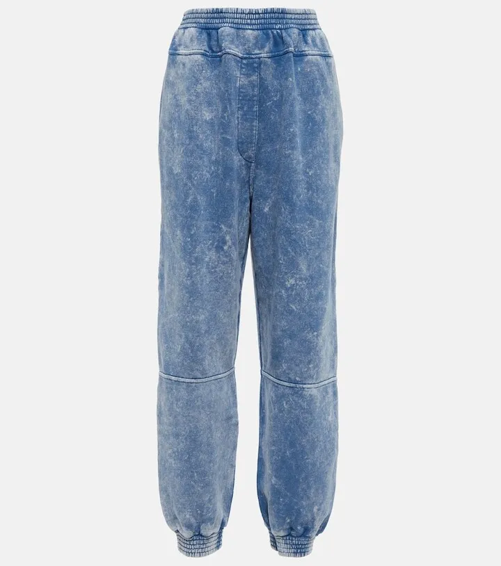 Trompe-l'oil cotton fleece sweatpants