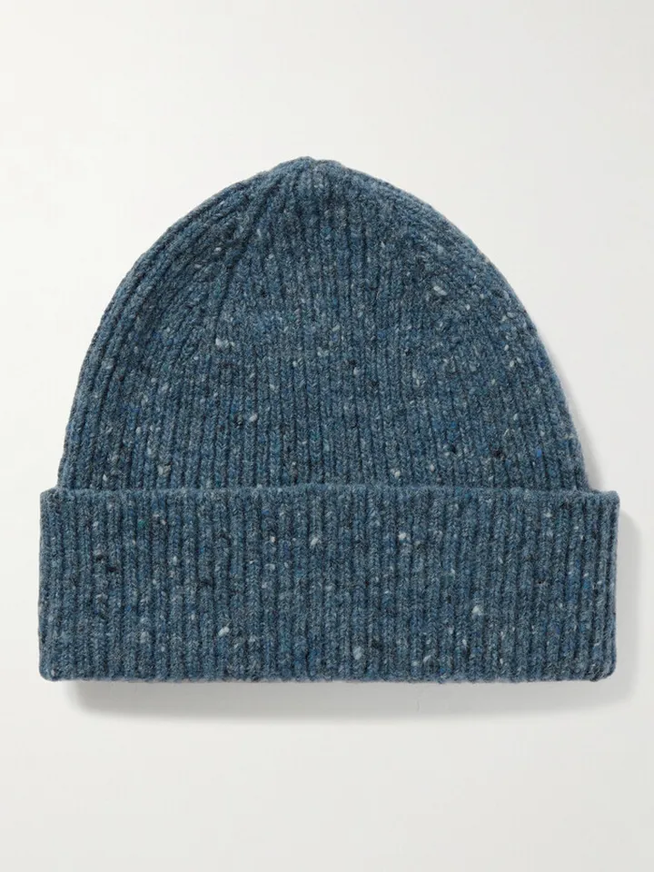 Ribbed Donegal Wool Beanie