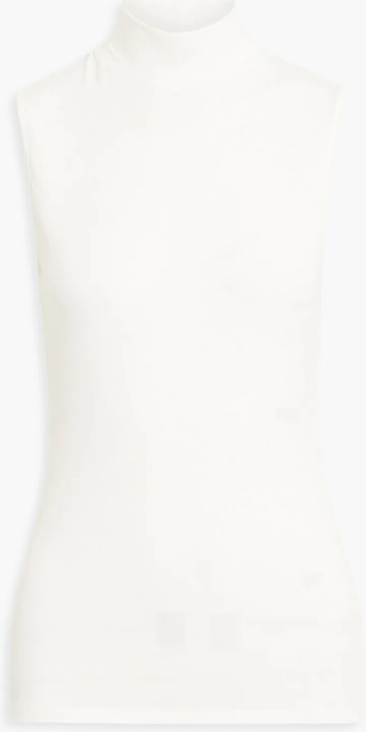 Stretch-jersey turtleneck top