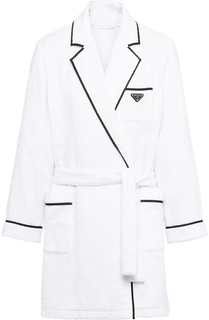 Triangle Logo Trimmed Robe