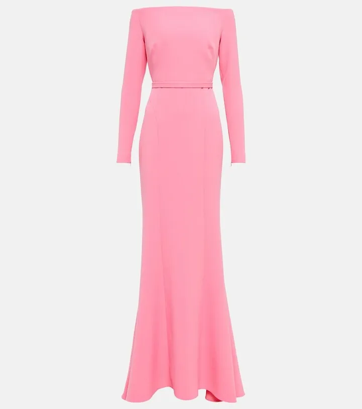 Rory off-shoulder crepe maxi dress