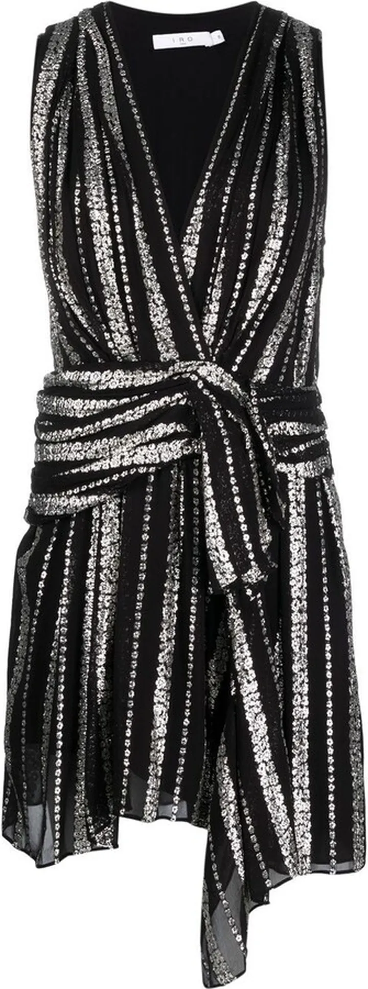 Draped-Detail Mini Dress