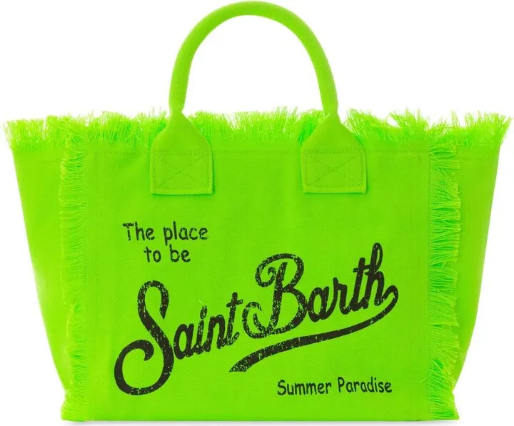 Colette Fluo Green Cotton Canvas Bag