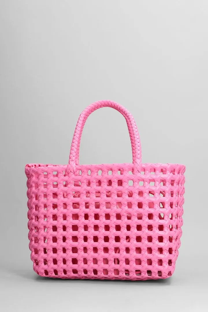 Tote In Rose-pink Polyester