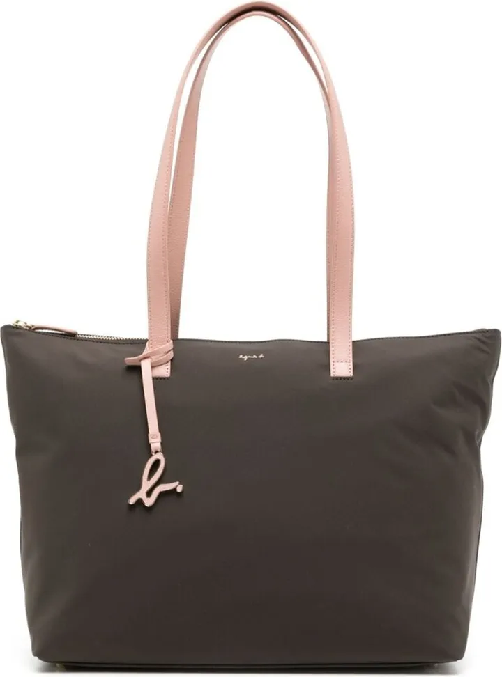 Logo-Charm Tote Bag