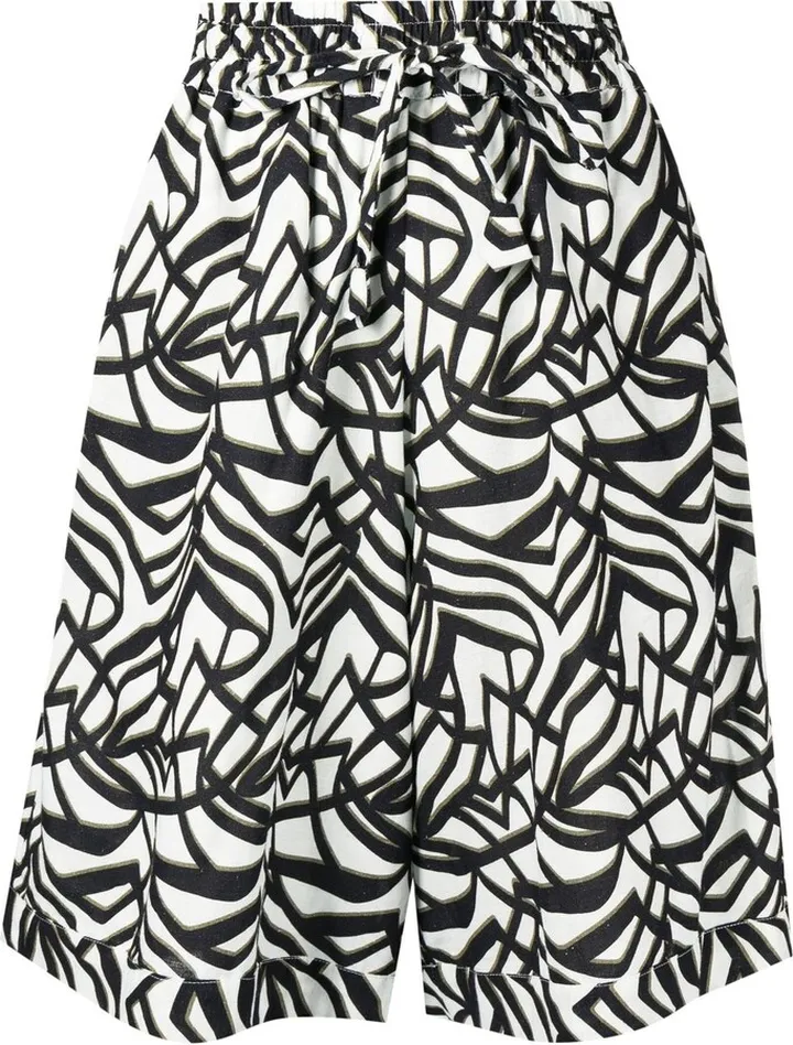 Geometric-Print Bermuda Shorts