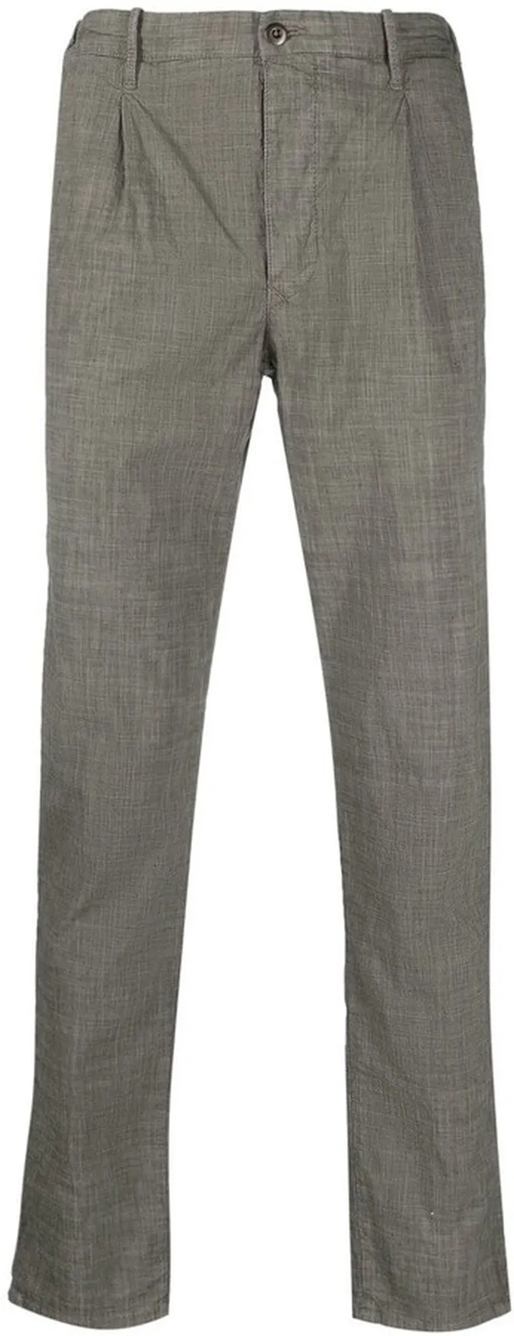 Pleat-Detail Straight-Leg Trousers