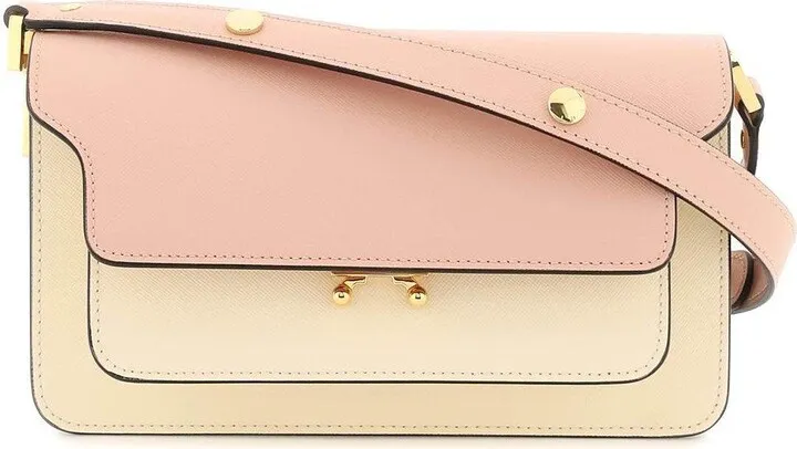 Trunk Colourblock Foldover Top Shoulder Bag