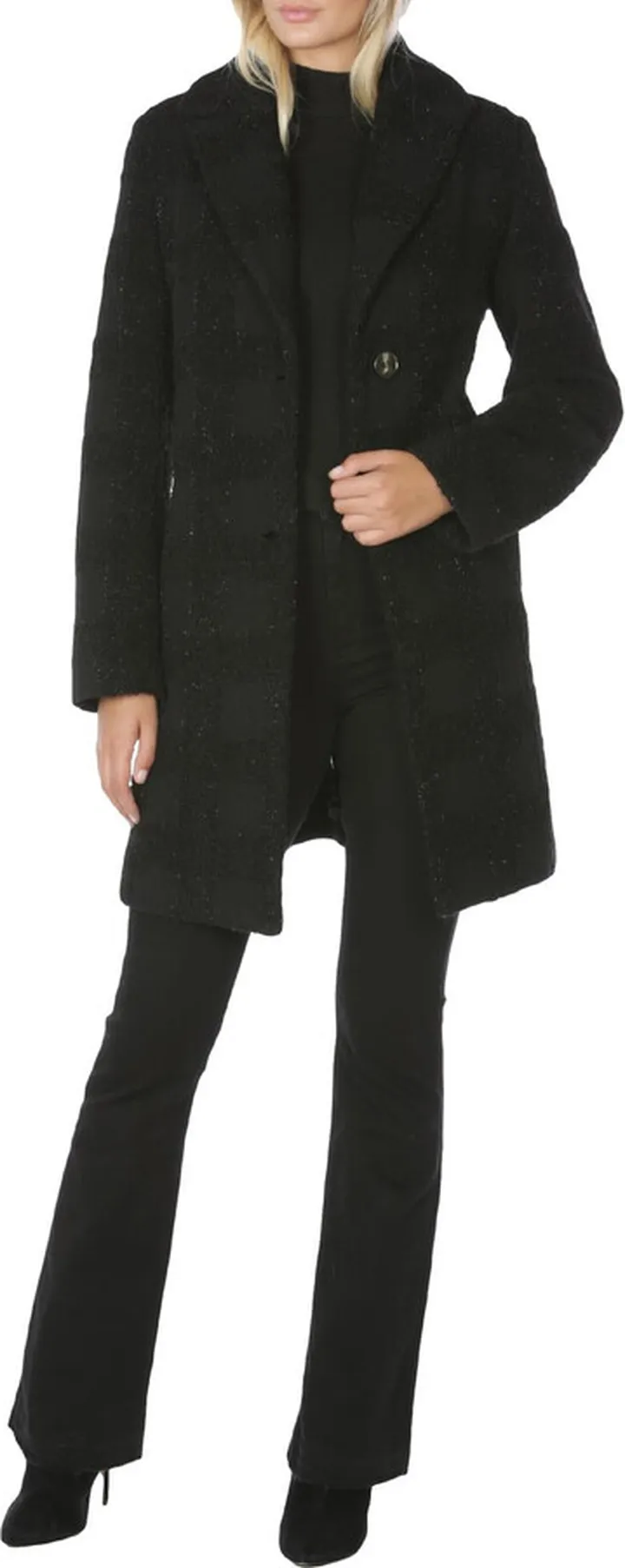 Womens Boucle Lightweight Wool Coat