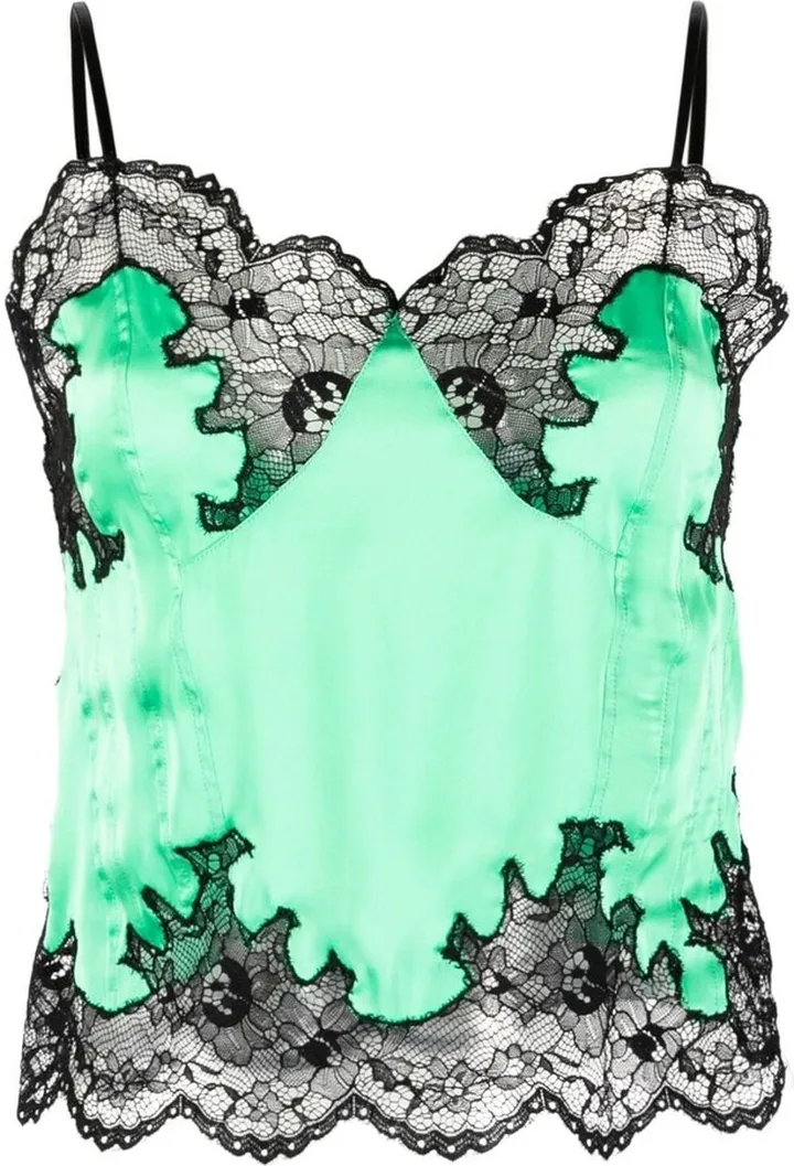 Lace-Trim Satin Camisole
