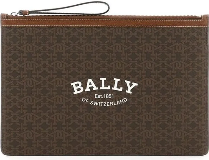 Bally All-Over Monogram Printed Pouch