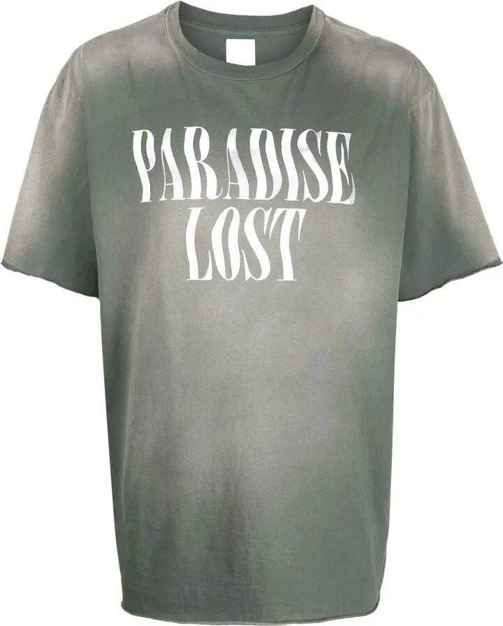 slogan-print T-shirt