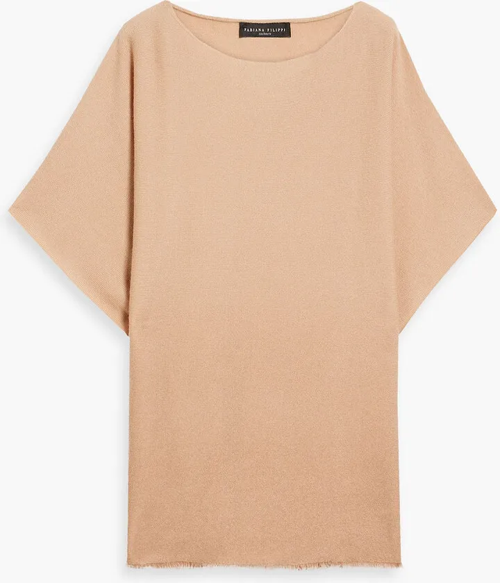 Fringed cashmere top