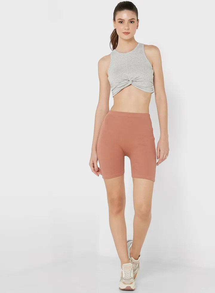 The Leigh Ribbed Cycle Shorts