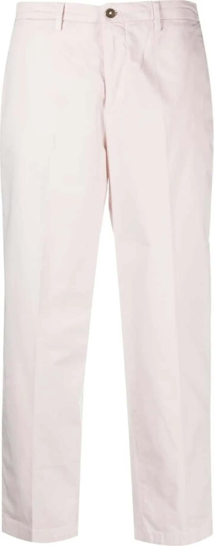 Pressed-Crease Cotton Straight Trousers
