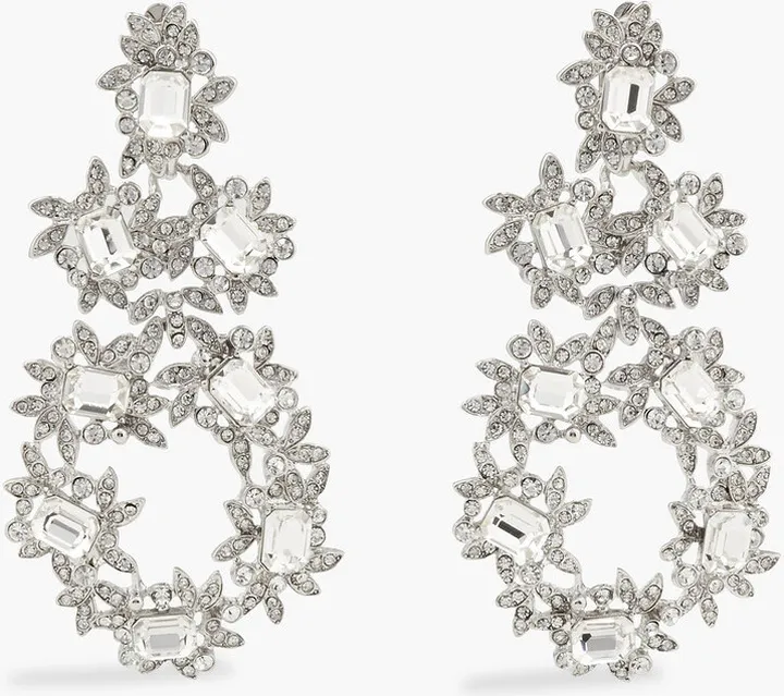 Silver-tone crystal earrings