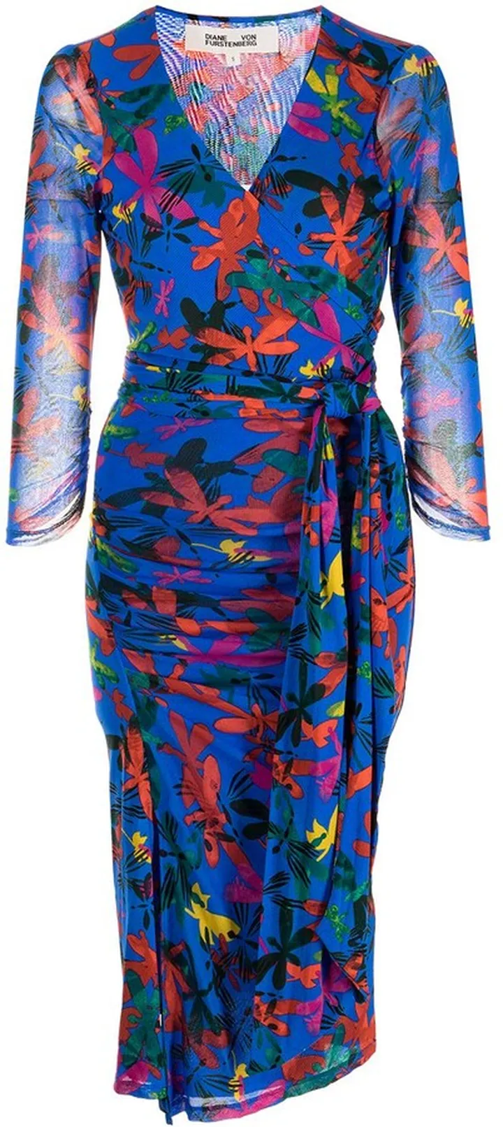 Lando floral-print wrap midi dress