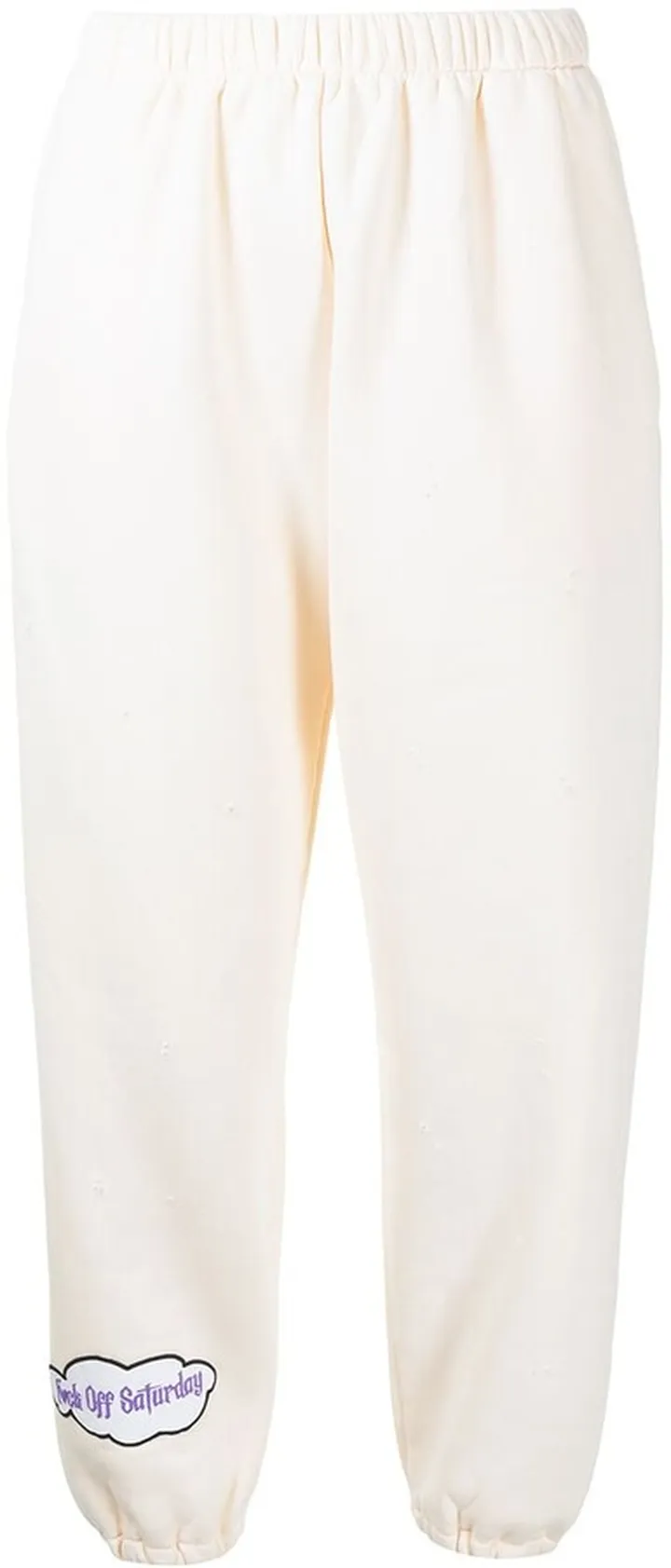 Saturday distressed jersey trackpants