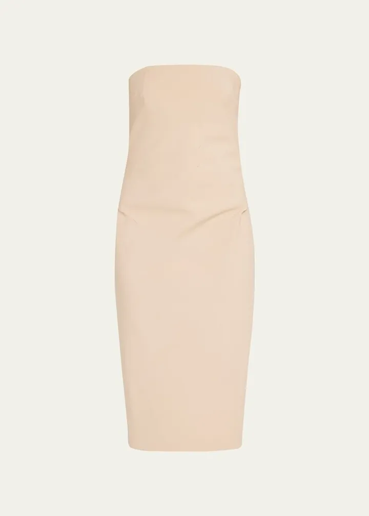 Bernard Strapless Wool Midi Dress