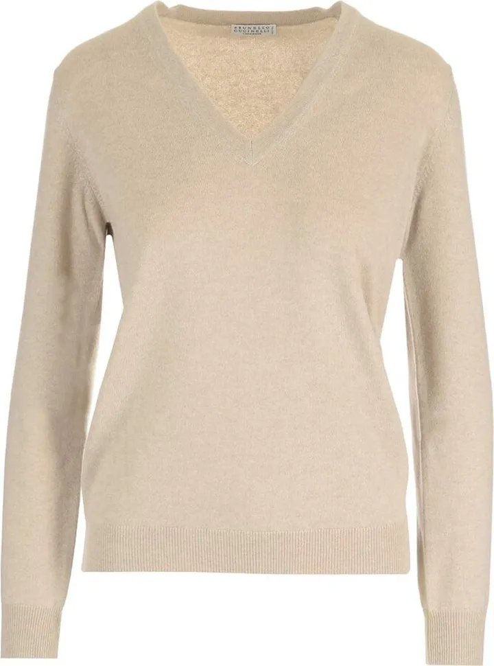 Brunello Cucinelli V-Neck Knitted Jumper