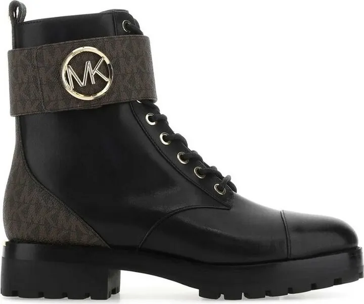 Michael Michael Kors Logo Plaque Combat Boots