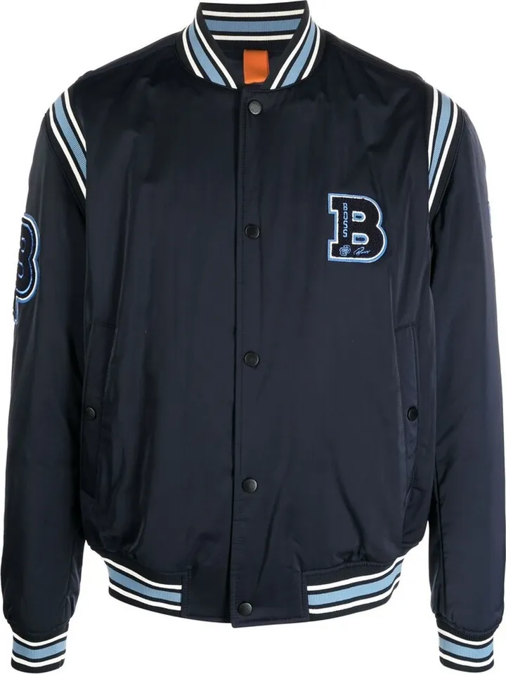 Logo-Appliqué Bomber Jacket