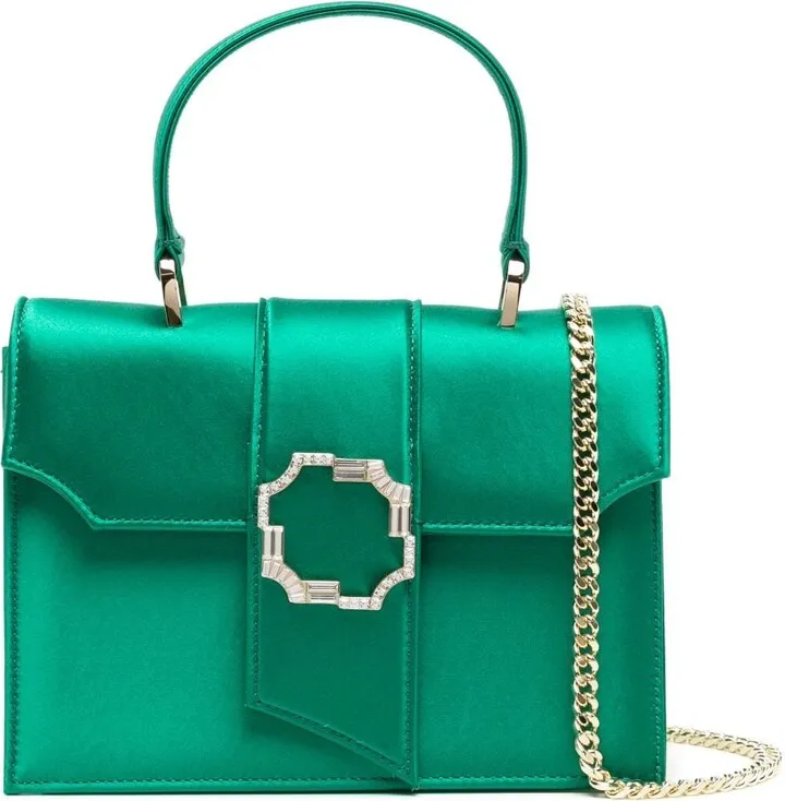 Audrey squared satin mini bag