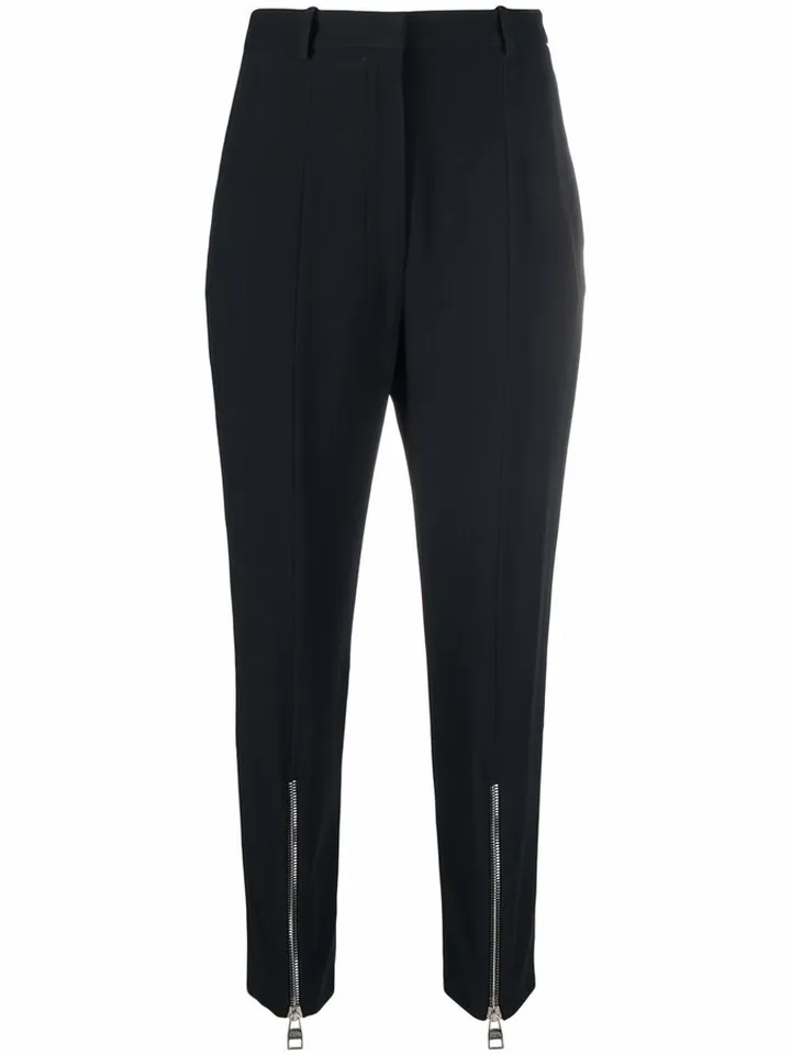 Cropped High-Waist Trousers