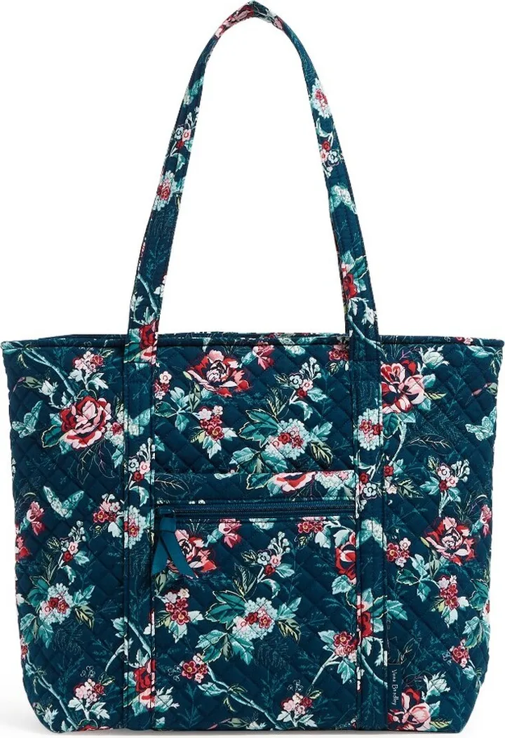 Vera Bradley Women's Recycled Cotton Vera Tote Bag Rose Toile