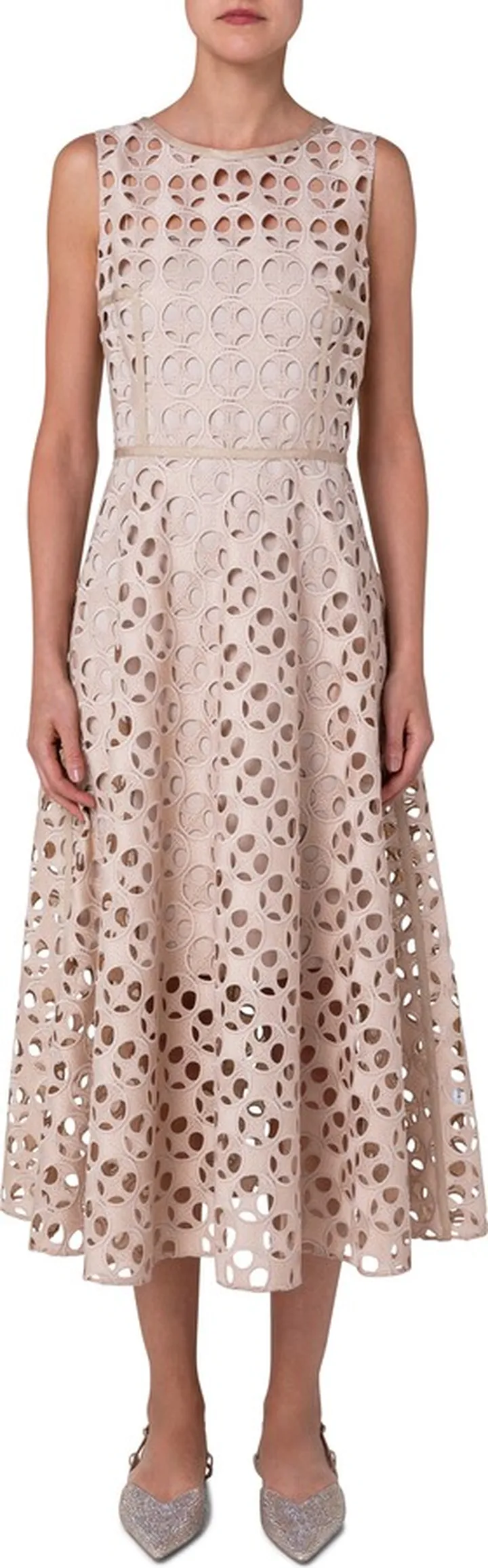 Circle Cutout Sleeveless Midi Dress