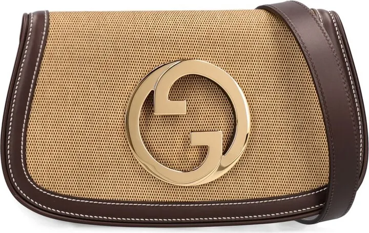 Blondie cotton & leather shoulder bag