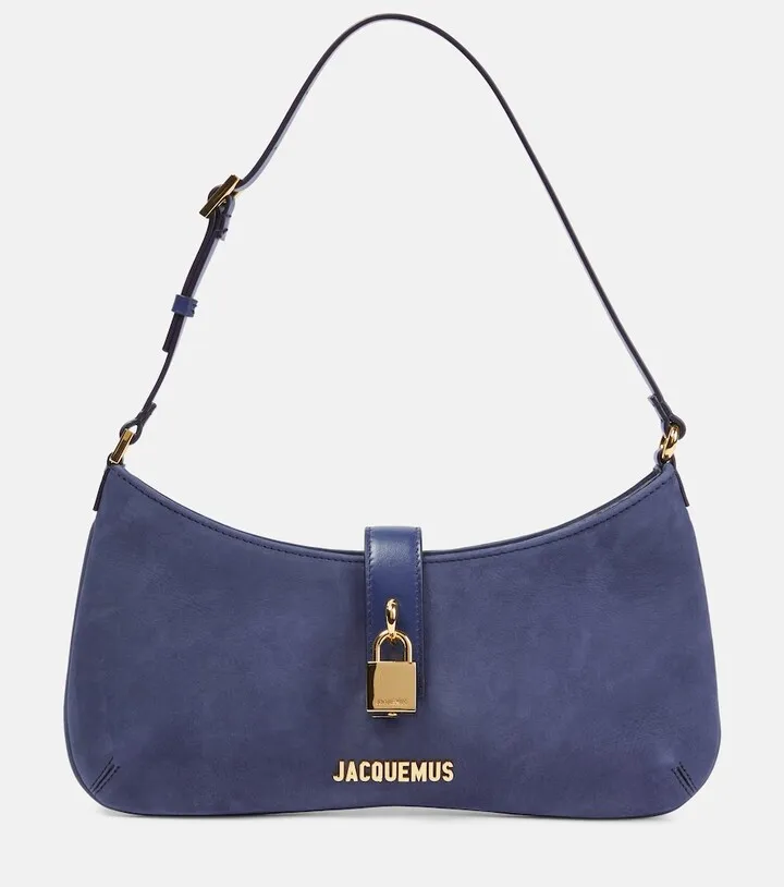 Le Bisou Cadenas suede shoulder bag