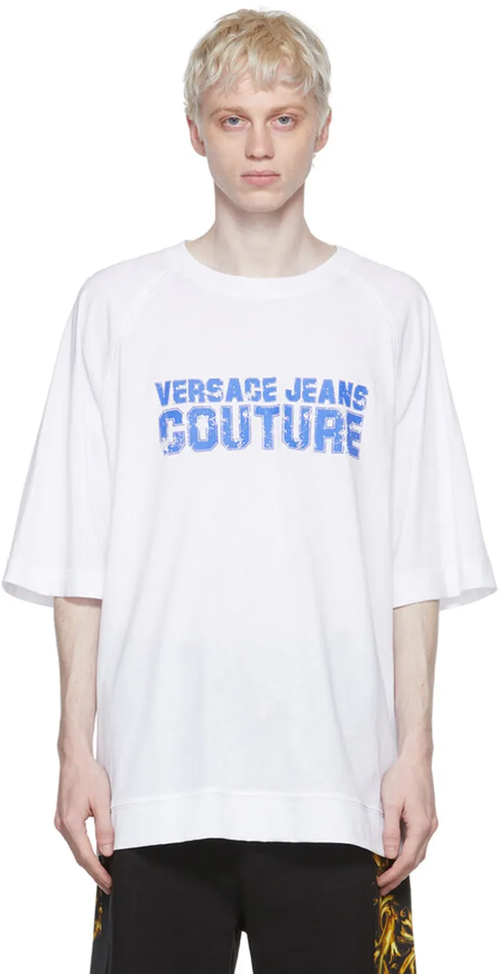 Versace Jeans Couture White Cotton T-Shirt