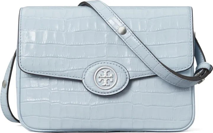 Robinson Croc Embossed Leather Shoulder Bag