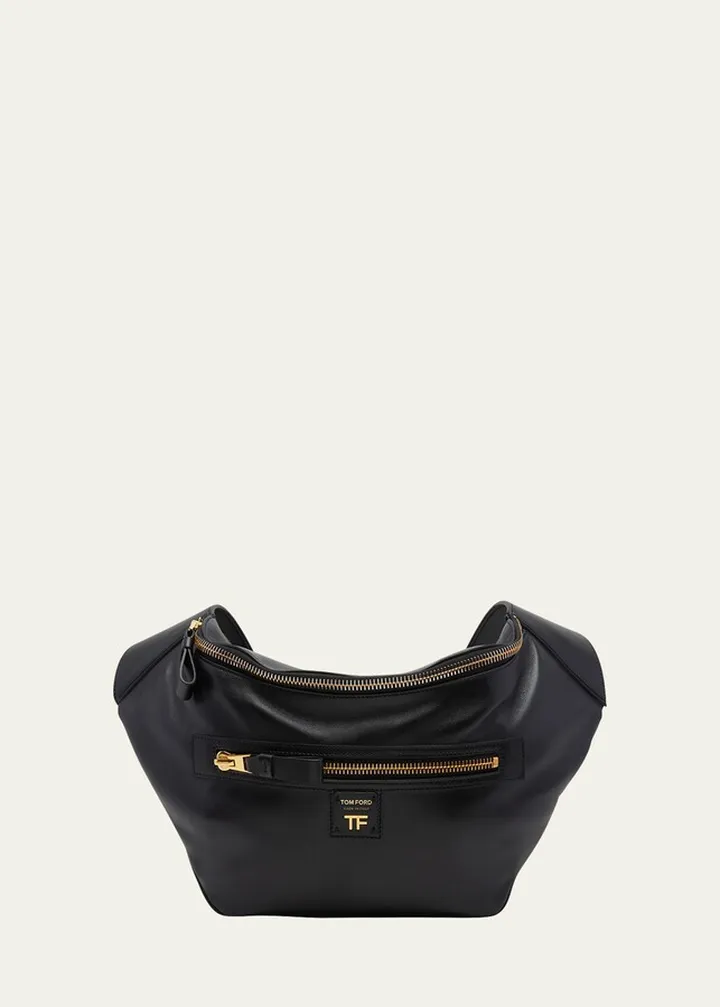 Sling Zip Leather Shoulder Bag