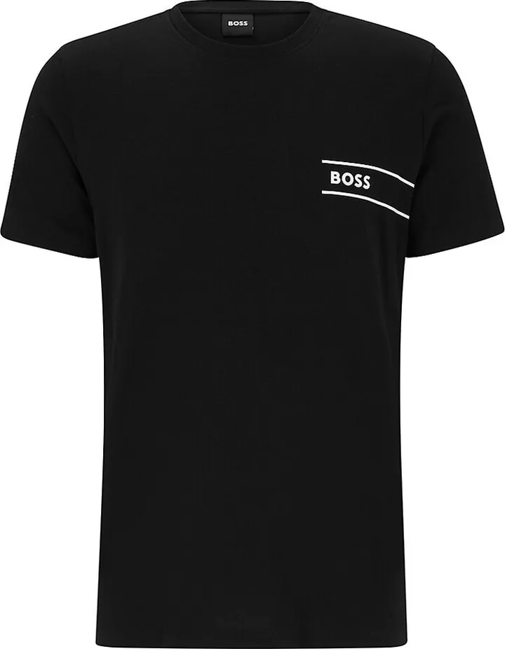 Organic-Cotton Underwear T-Shirt With Stripes And Logo