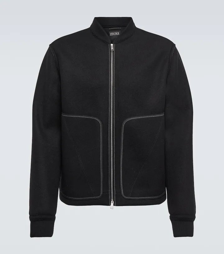 Wool bomber jacket