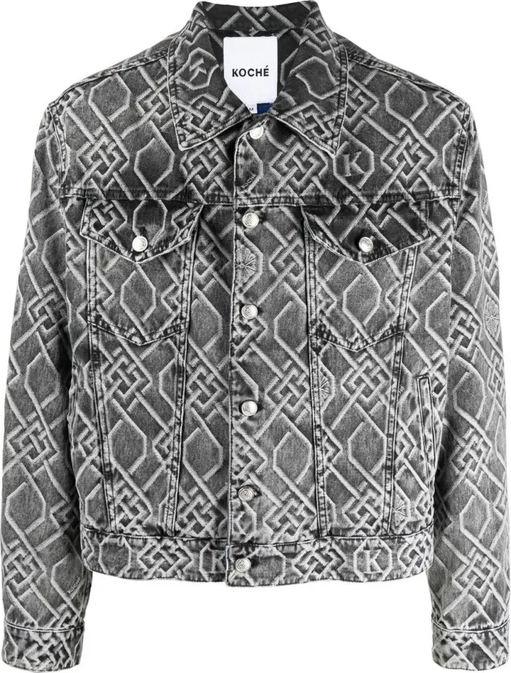 All-Over Print Denim Jacket