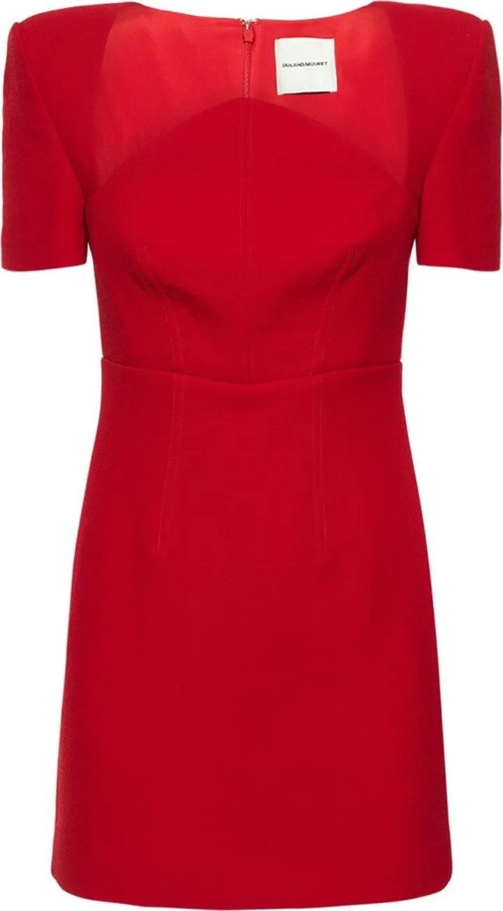 Moon wool crepe mini dress