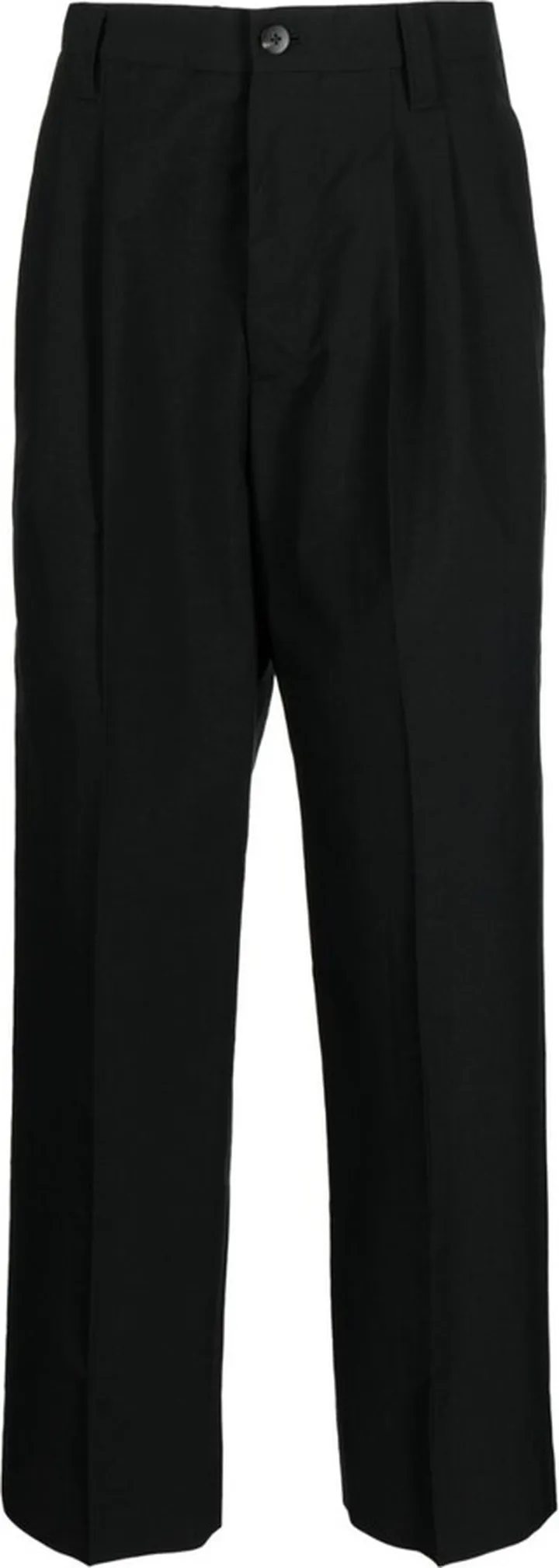 Pleated Straight-Leg Trousers